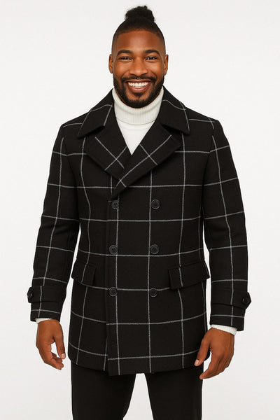 Mens-Black-Windowpane-Check-