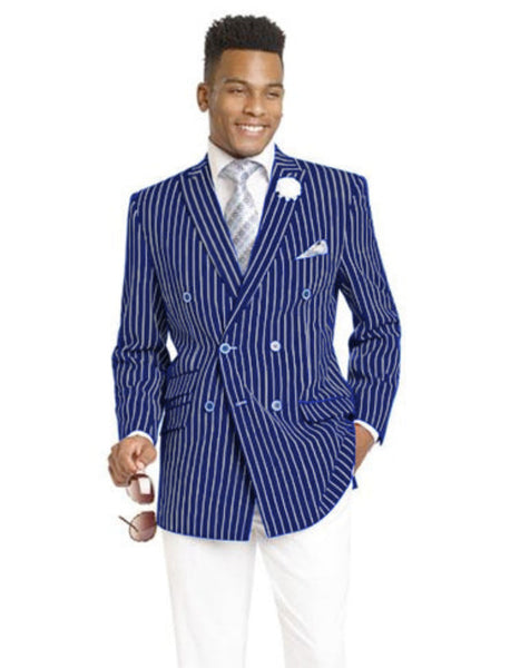 Mens Double Breasted Blazer - Blue Double Breasted Sport Coat main image 0