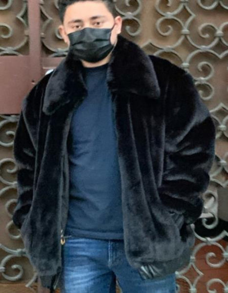 Men's Black Faux Fur Overcoat – Fuzzy Warm Winter Jacket Style