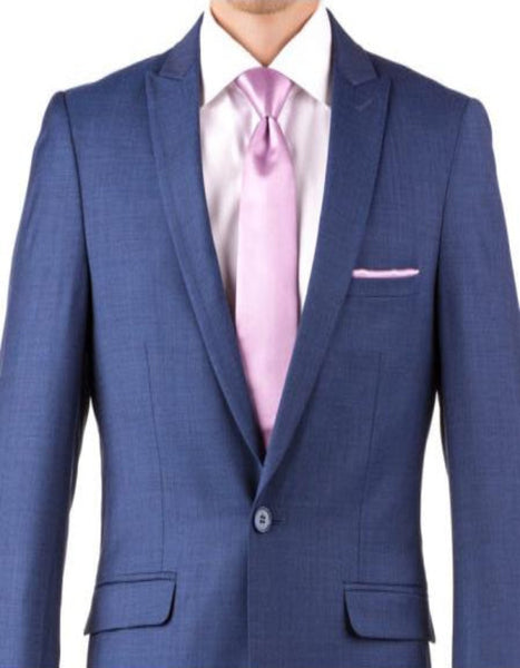 Men's Blue best Suit buy one get one suits free slim Suit main image 1