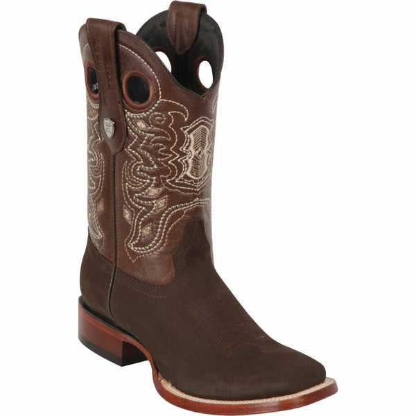 6 Men's Wild West Genuine Leather Ranch Toe Boots 282463