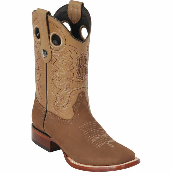 6 Men's Wild West Genuine Leather Ranch Toe Boots 282463