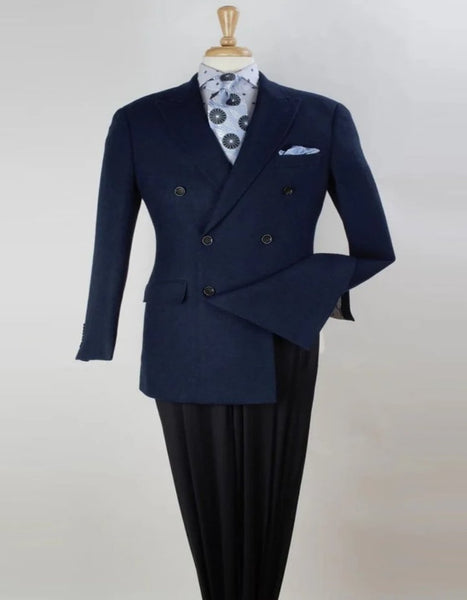 Slim Fitted Cut Mens Double Breasted Blazer - Tan Double Breasted Sport Coat main image 1