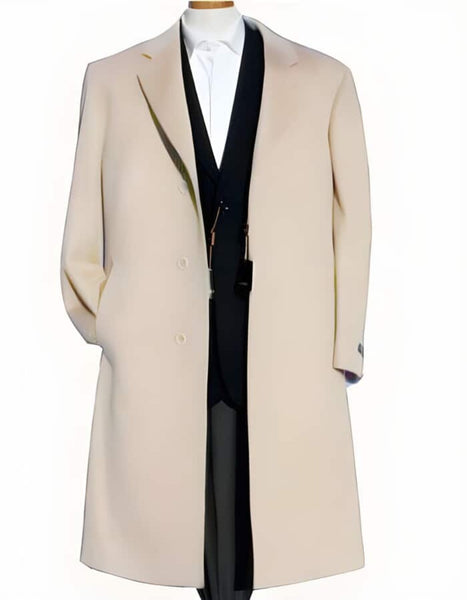 Men's Dress Coat Brown full length Overcoat ~ Long Men's Dress Topcoat -  Winter coat (Cashmere Touch (not cashmere)) main image 1