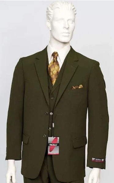 Poplin Fabric Pacelli Solid 2 Button Green Blazer BLAIR-70014 main image 1