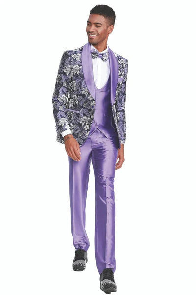 Purple Prom Suit Purple Prom Outfit Purple Prom Shawl Lapel Tuxedo 2358