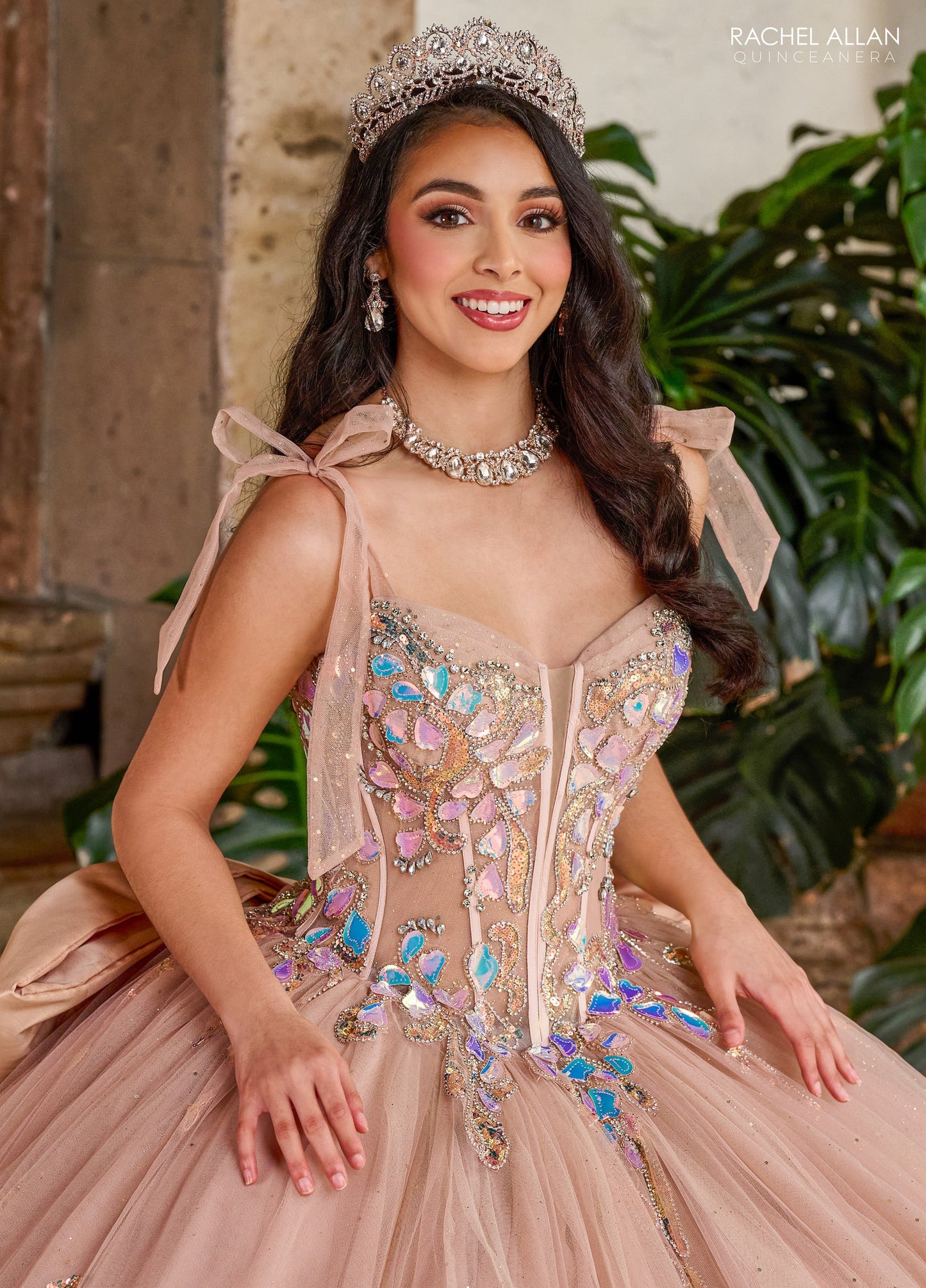 Rachel Allan RQ2203 Sleeveless Bow Quinceanera Dress