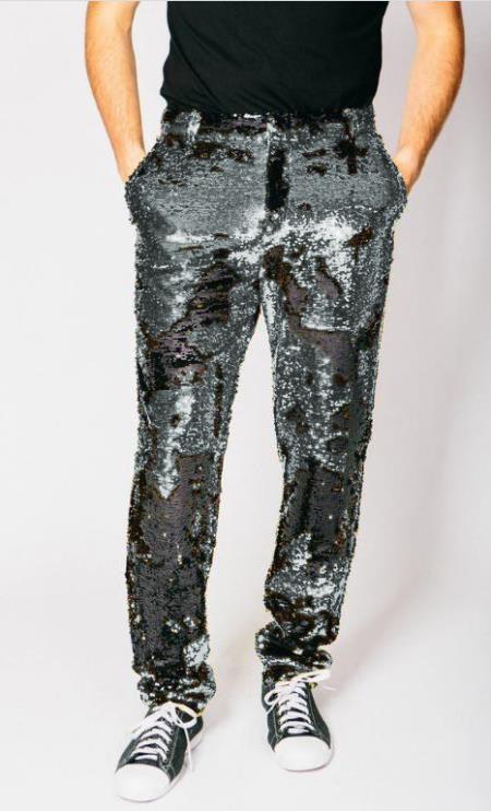 Mens Sequin Pants | Sliver Dress Party Mens Sequin Pants | Sliver Dress Party