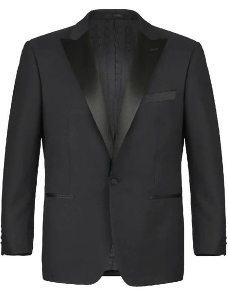 2420007 Black Plain Tuxedo Suit