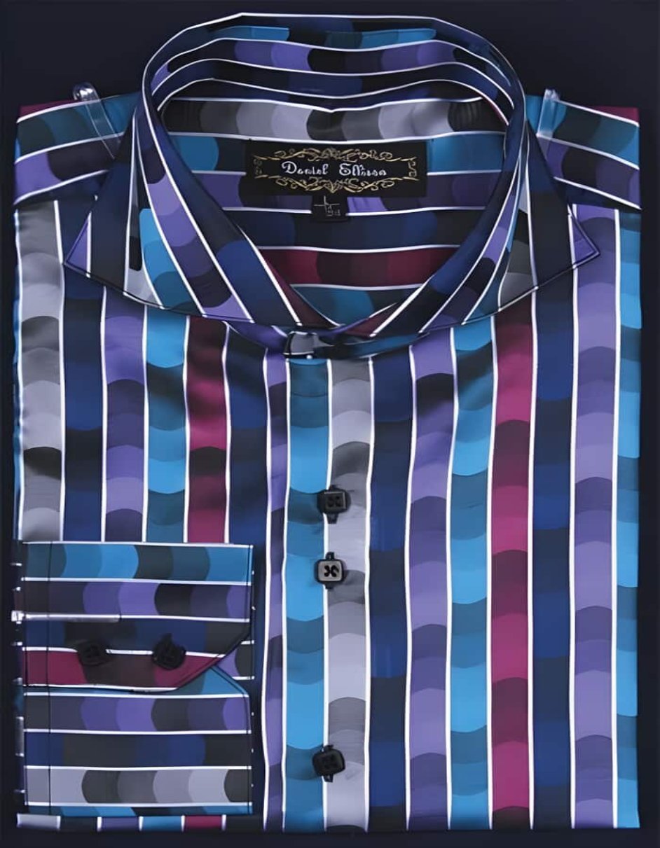 flashy dress shirts men Button Up Shirts Men TIGER Print Long Sleeve Fashion Party Fancy Red Green Dress