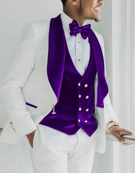 Purple Prom Suit Purple Prom Outfit White And Purple Prom Tuxedo 2841