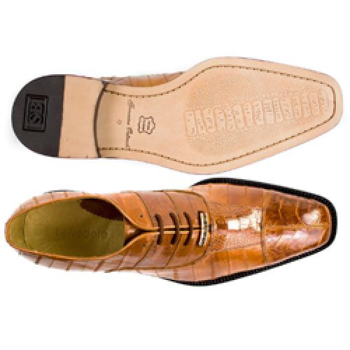 Men's Mare Ostrich Leg & Eel Skin Dress Shoe in Red Belvedere Shoes main image 1
