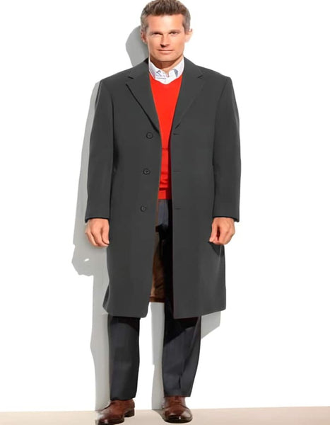 3 Button Ankle length Wool Dress Brown Top Coat/Overcoat | Winter men's Topcoat Sale main image 1