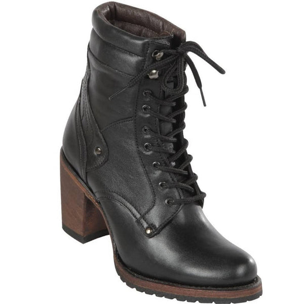 Botas Cortas de Cuero para Mujer en Horma Oval