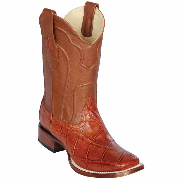 Botas de Cocodrilo Horma Roper con Zipper Color Black Cherry