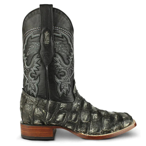 Botas Rodeo de Pirarucu Original Punta Cuadrada Color Miel - El General