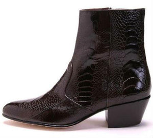 Botin Charro de Piel Avestruz Pata Horma Puntal LAB-630507