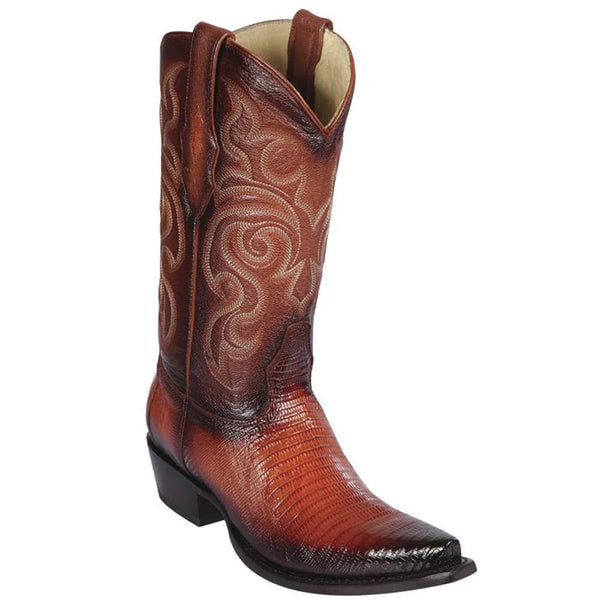 Los Altos Boots - Mens Dress Cowboy Boot - Low Priced Brown Caiman Belly Snip Toe Western Boots- in Brown main image 1