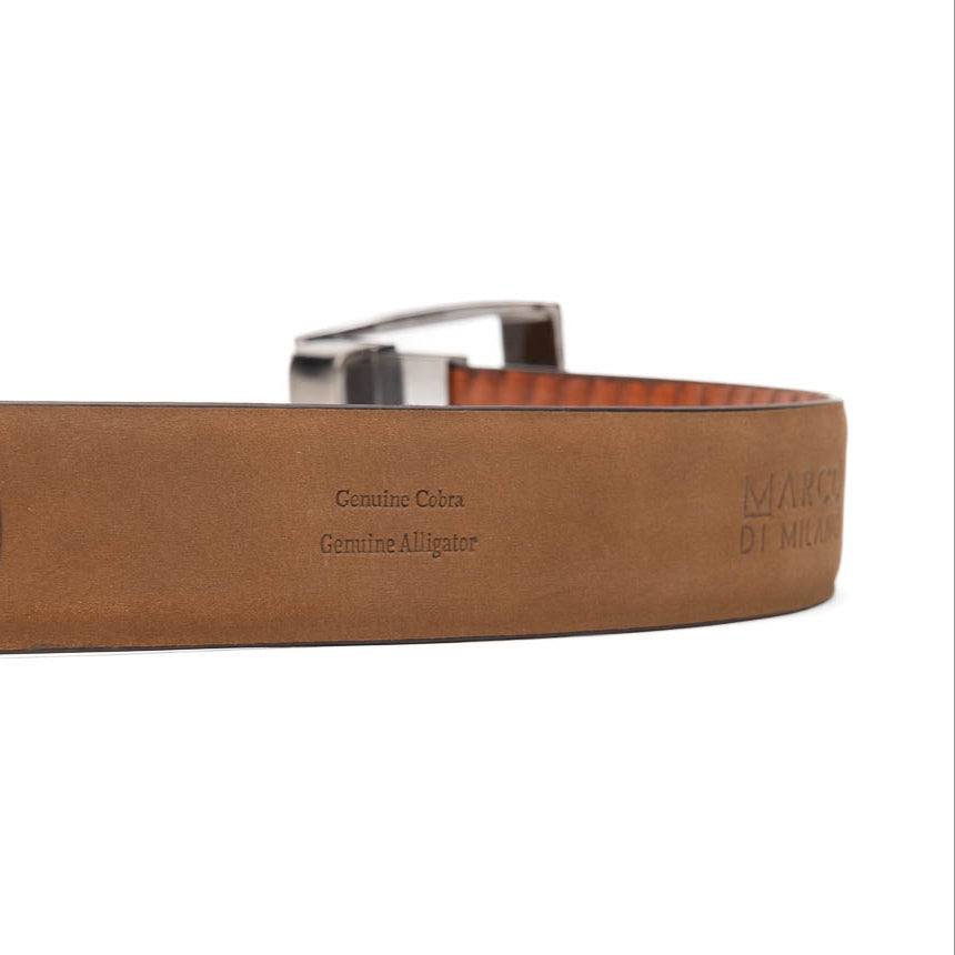 Marco Di Milano Moncalieri Belt Loafer - Brown Cognac Leather