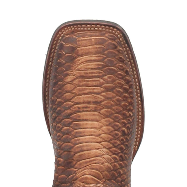 Black Square Toe Boots Lizard Print main image 1