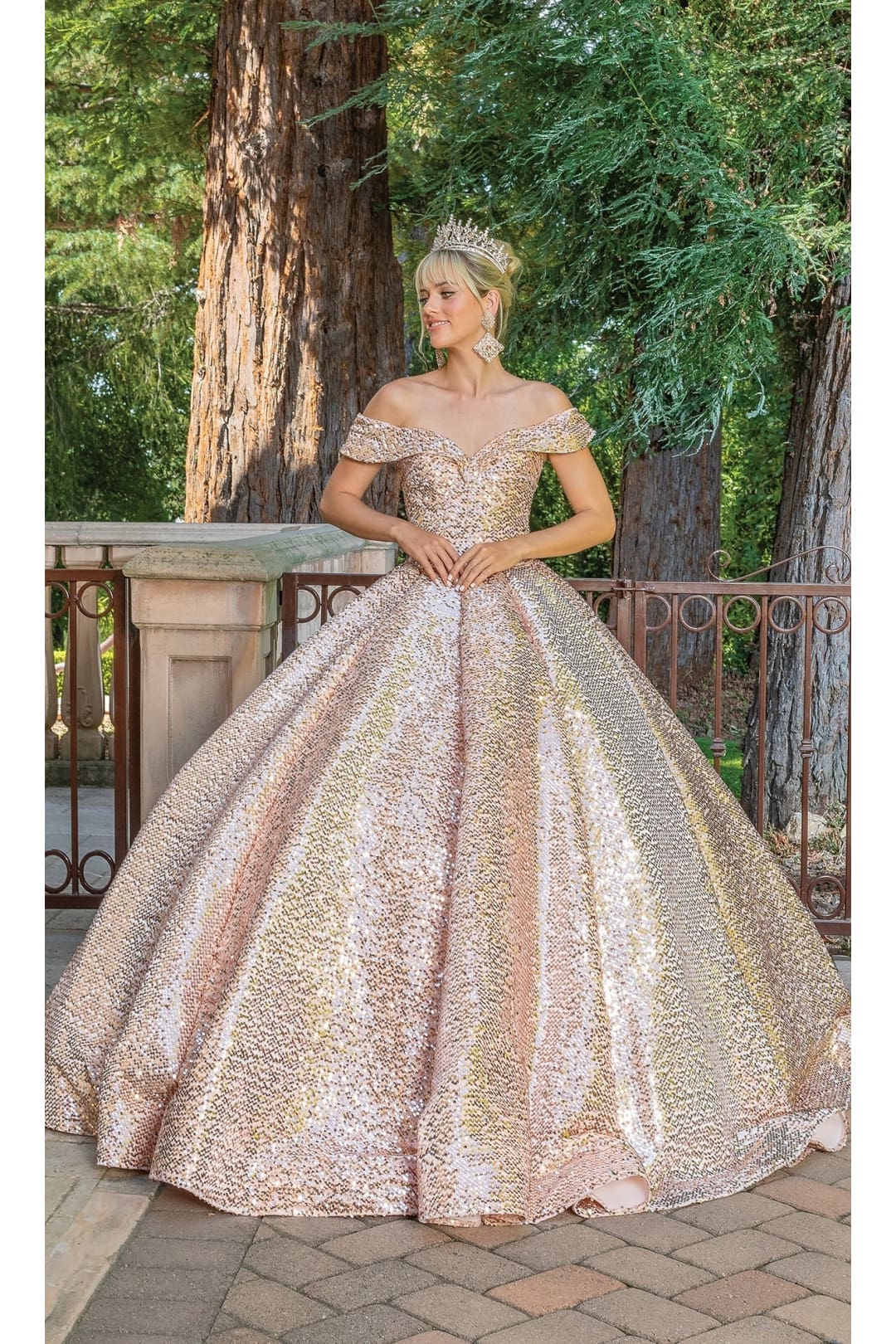 XS Dancing Queen Dresses DQ-1559 Quinceañera Gown with Voluminous Skirt