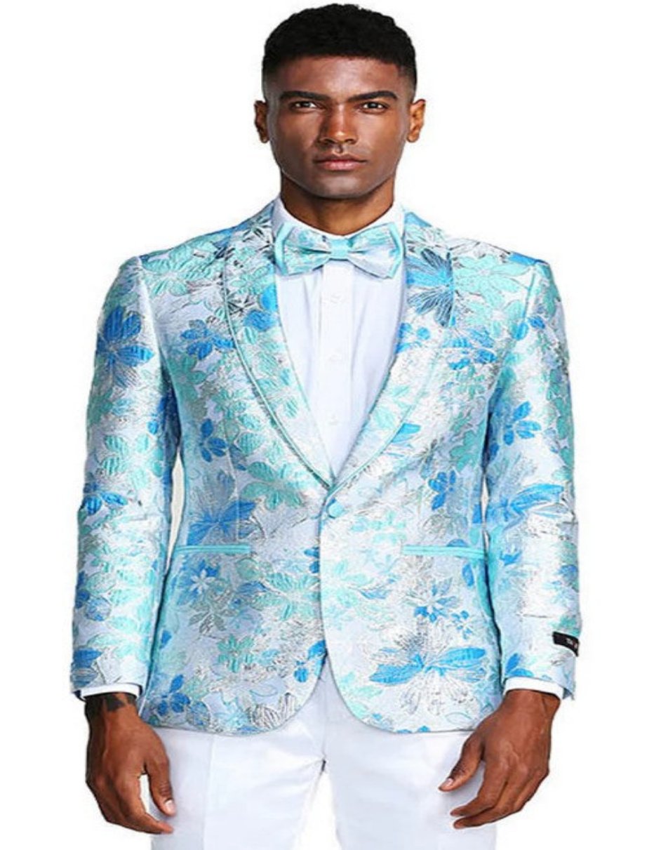 2024 Prom Dress Casual Homecoming Outfits For Guys Blue Prom Suit For Guys Sky Blue Slim Fit Dinner Jacket Blazer With Shawl Lapel And Matching Bowtie For Male 2024 Prom Dress Casual Homecoming Outfits For Guys Blue Prom Suit For Guys Sky Blue Slim Fit Dinner Jacket Blazer With Shawl Lapel And Matching Bowtie For Male