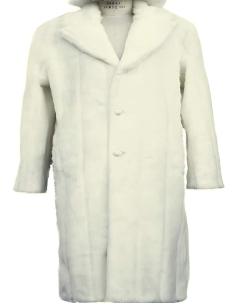 Faux Fur Trim Overcoat with Relaxed Straight Sleeves