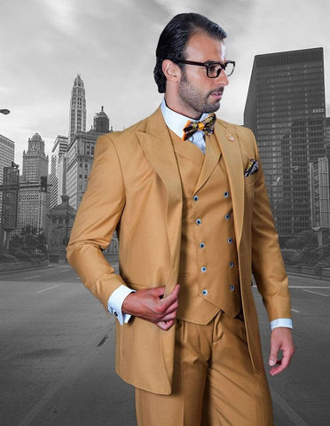 Statement Suit - Statement Italy Suit - Wool Suit - Statement Men's Outlet 100% Wool Suit - Unique Double Breasted Vest