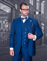 Statement Suit - Statement Italy Suit - Wool Suit - Statement Men's Outlet 100% Wool Suit - Unique Double Breasted Vest