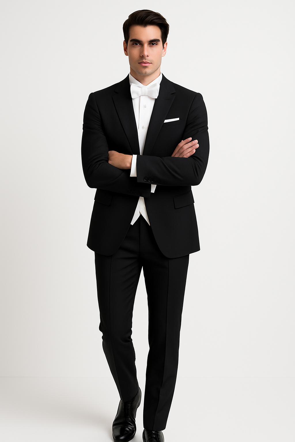 Mens Designer Bentley Formal Tail Coat Tuxedo in Black