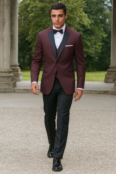 Grey Suit Burgundy Tuxedo Shoes Handsome Burgundy Mens Suit New Fashion Two Pieces Groom Suit