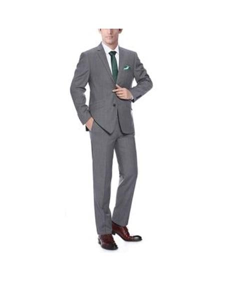 Renoir Suits - Renoir Fashion Mens  shawl Lapel Slim Fit Polyester Suit In Burgundy