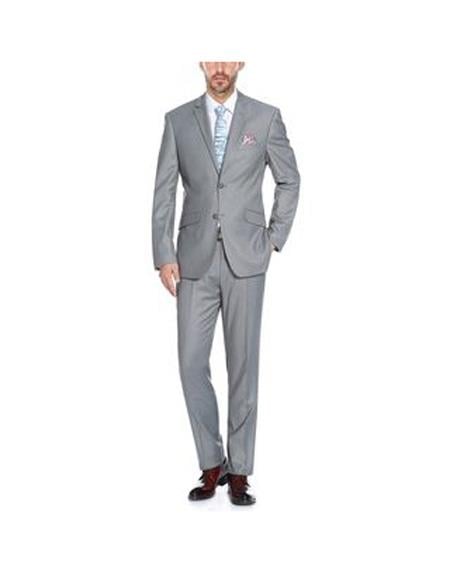 Renoir Suits - Renoir Fashion Mens Shawl Lapel  Light Grey Slim Fit Two-piece Tuxedo main image 0