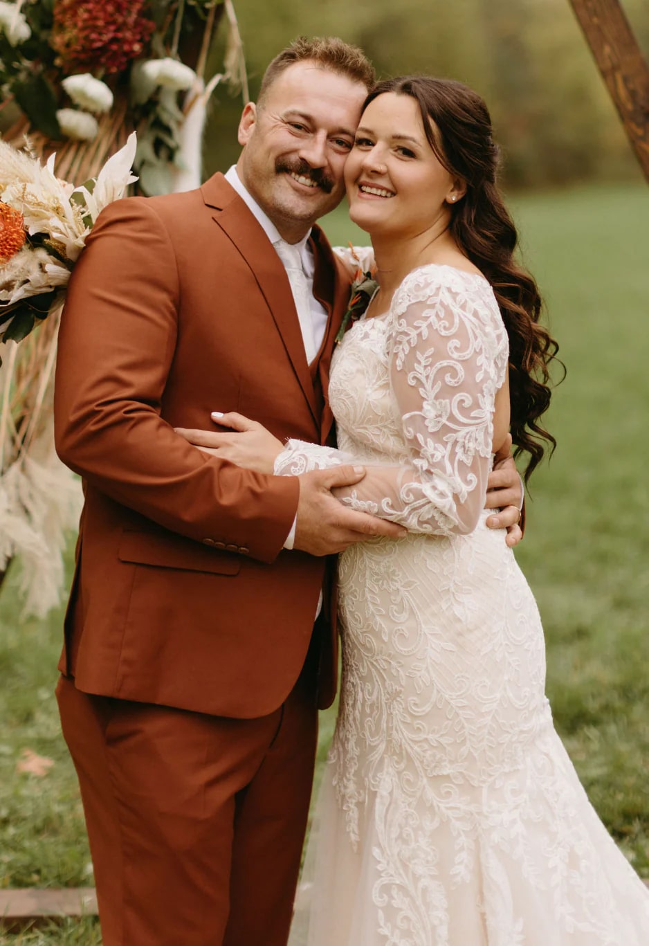 Mens Light Brown Rust Slim Fit Suit 3-Piece Solid Color with Vest