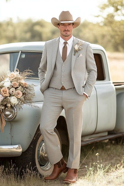 34 Elegant Cowboy Style Suit for Men – Perfect for Weddings Events