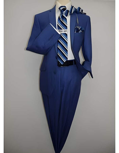 Men'S 2 Button Teal Blue Cobalt ~ Indigo ~ Bright Blue Cobalt Steel Darker Than Royal Color Dress Suits For Men