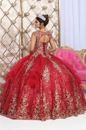 Layla K LK231 Sweetheart Glitter Tulle Quinceanera Long Gown - Dress