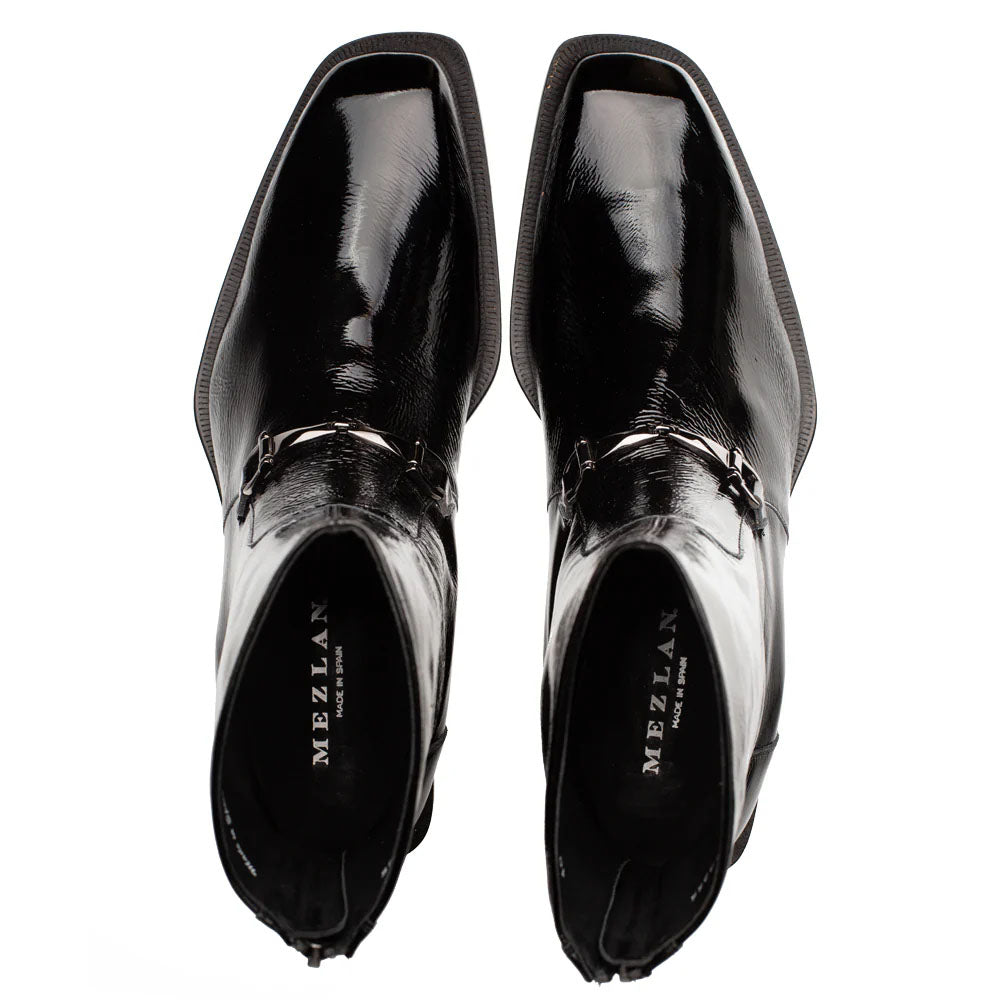 Mezlan Buscemi Hi-Shine Ornament Boot - Black