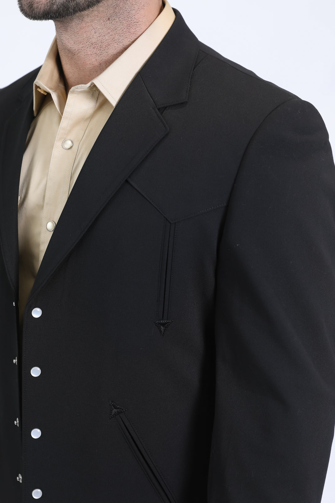 Men’s Western Black Formal Suit – Classic Tailored Cowboy Look