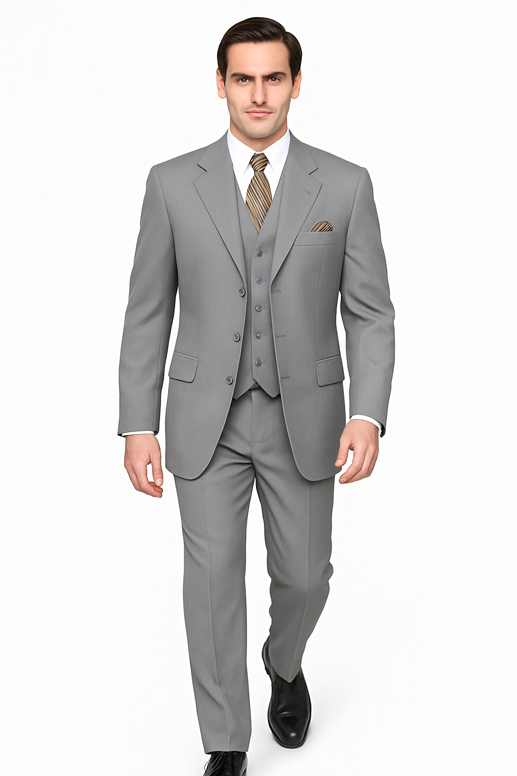 54 Mens 6 Button Double Breasted Vest Grey Suit 54 Mens 6 Button Double Breasted Vest Grey Suit