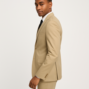Mens Slim Fit Suit Beige