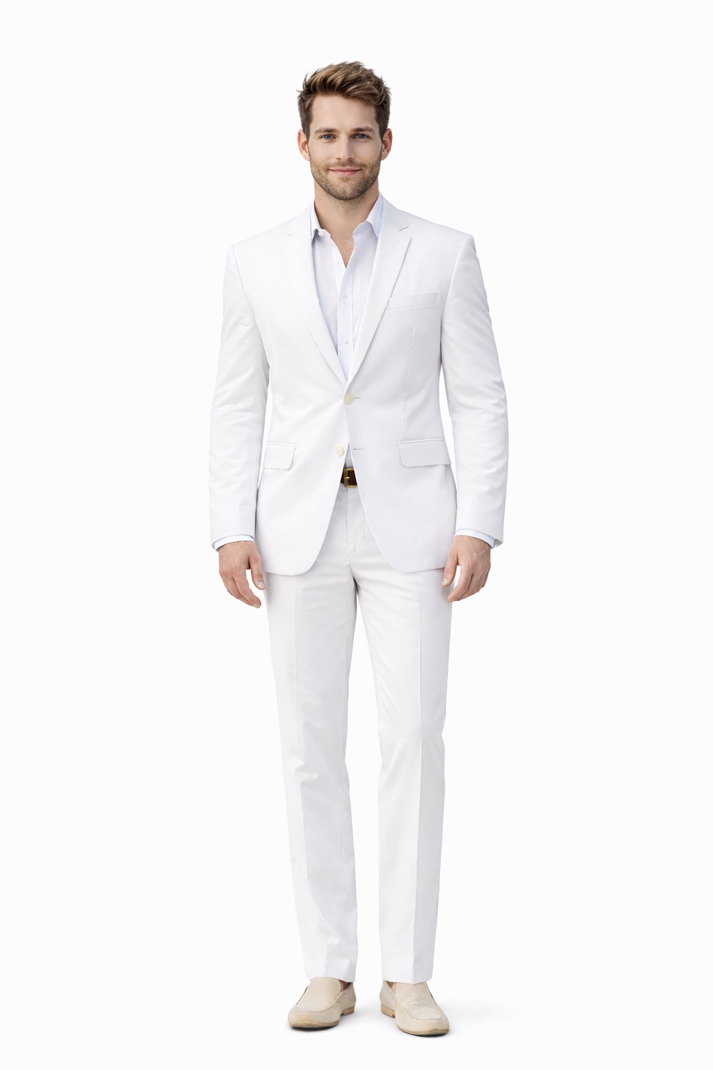 46 Mens Colin Farrell Miami Vice White Suit