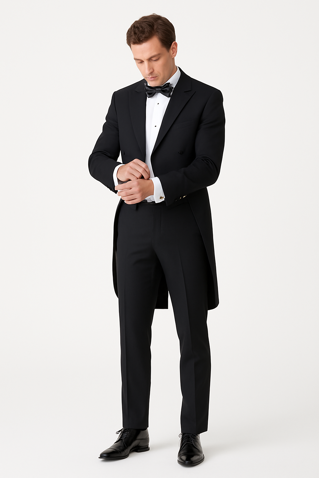 Mens Slim Fit Tail Tuxedo in Black - Mens Slim Fitted Tuxedo