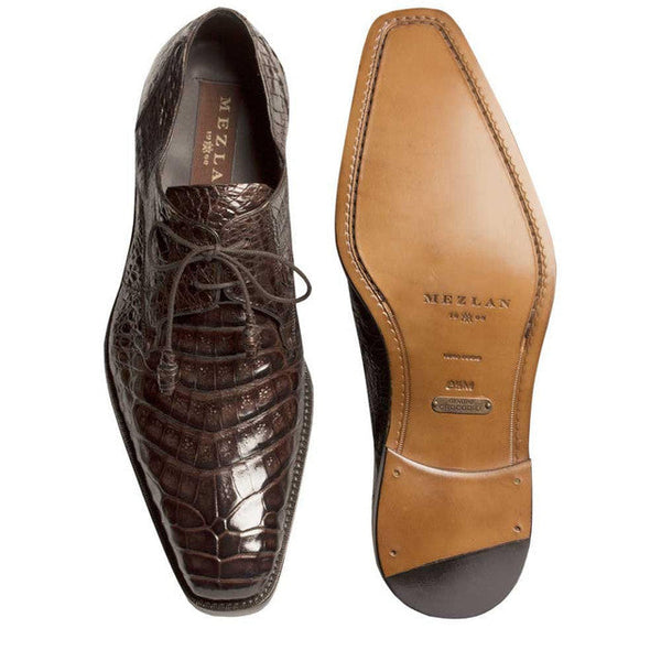 J Toe Cowboy Boots - J Toe Western Boots - Mezlan Burgundy Gator Shoes Oxford Lace-up Anderson