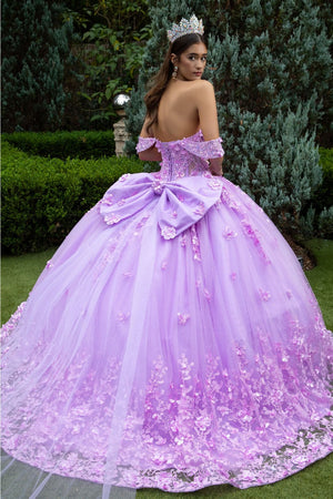 Off Shoulder Bow Ball Gown by GLS Gloria GL3524 - Quinceanera Dresses