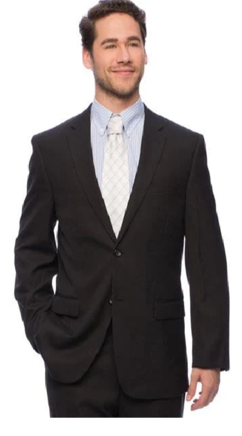 Brand: Caravelli Collezione Suit - Caravelli Suit - Caravelli italy Caravelli Men's Classic Fit Black Double Vent Vested Suit