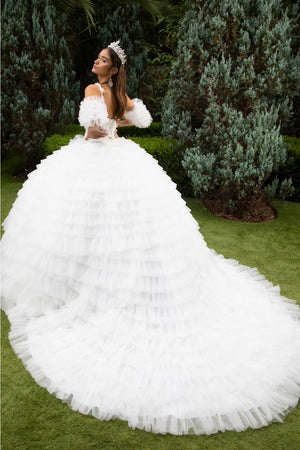 Sleeveless Ruffled Ball Gown by GLS Gloria GL3610 - Quinceanera Dresses