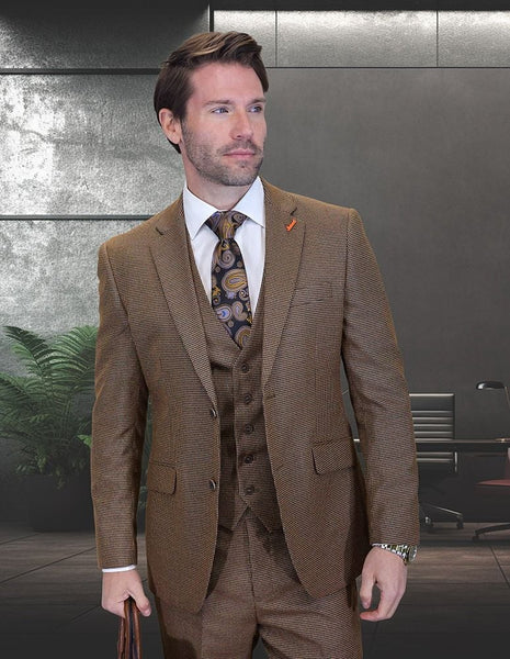 Statement 3 Piece Modern Fit Suit - Navy Blue | 100% Wool | Super 150's main image 0