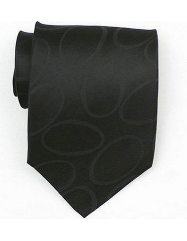 Black Oval Neck Tie
