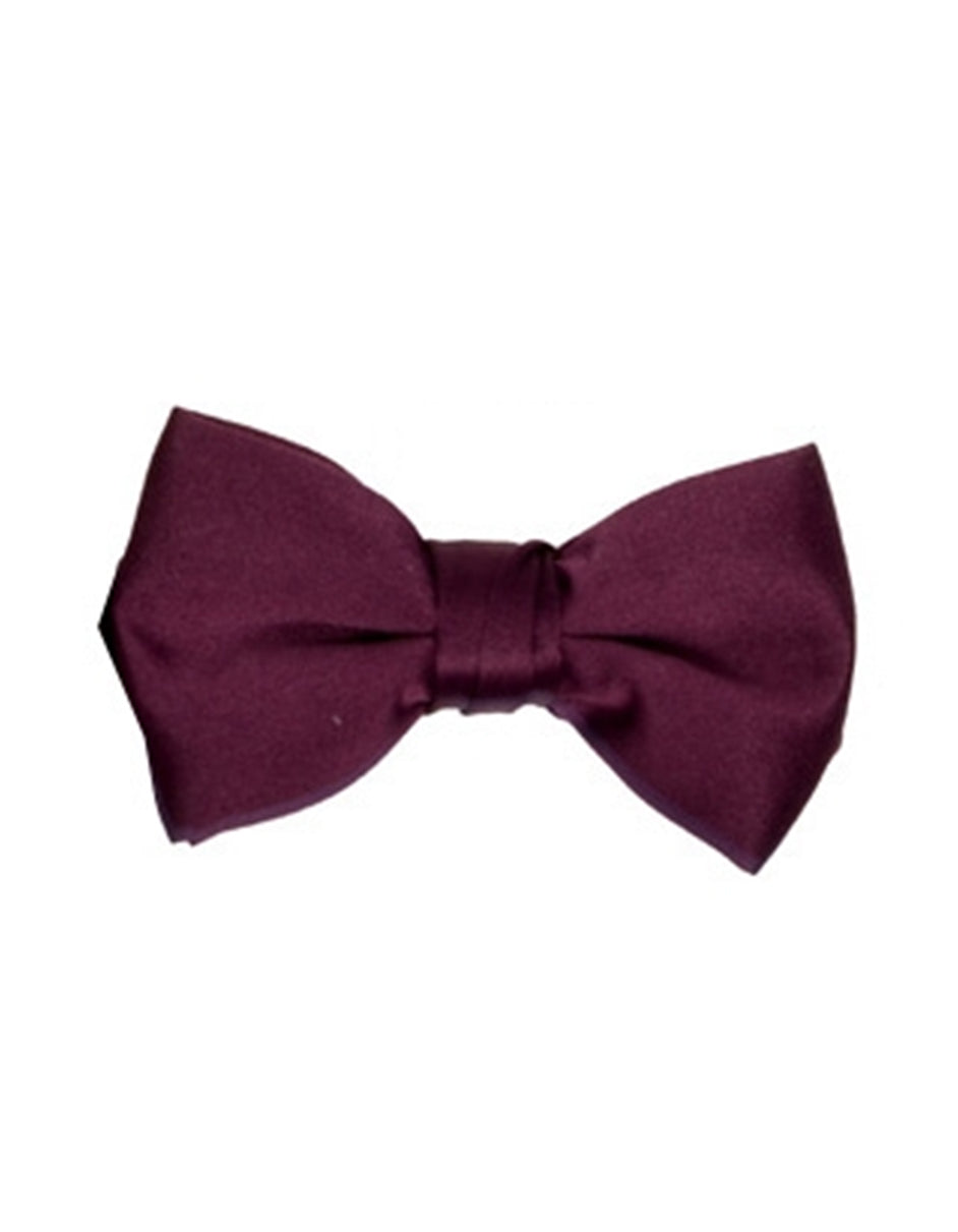 Burgundy Pre-Tied Bow Tie